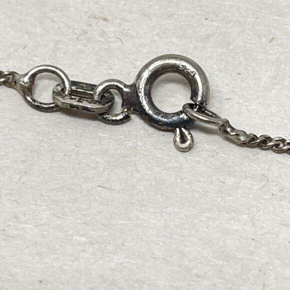 Sterling Silver Pink Marquise Cubic Zirconia Pendant  Necklace Dainty Minimal CZ - Picture 6 of 8